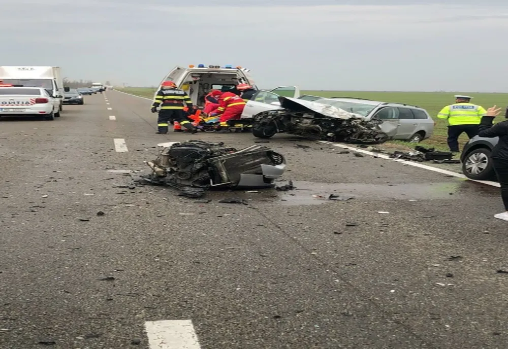Accident grav cu victime ÎNCARCERATE în Ialomița