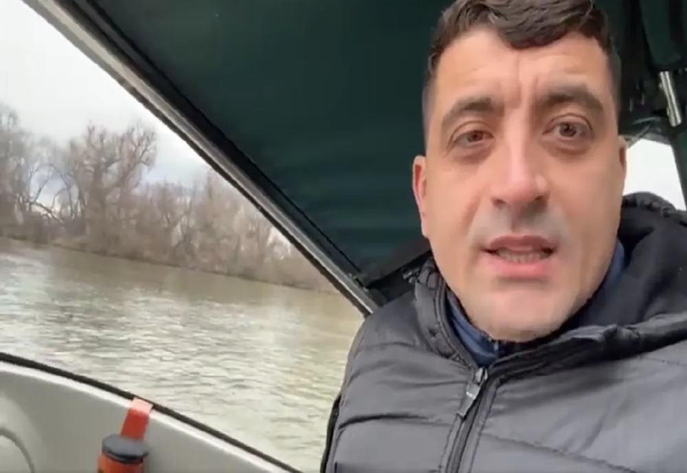 VIDEO George Simion, în "inspecție" pe canalul Bâstroe. Ce a descoperit liderul AUR