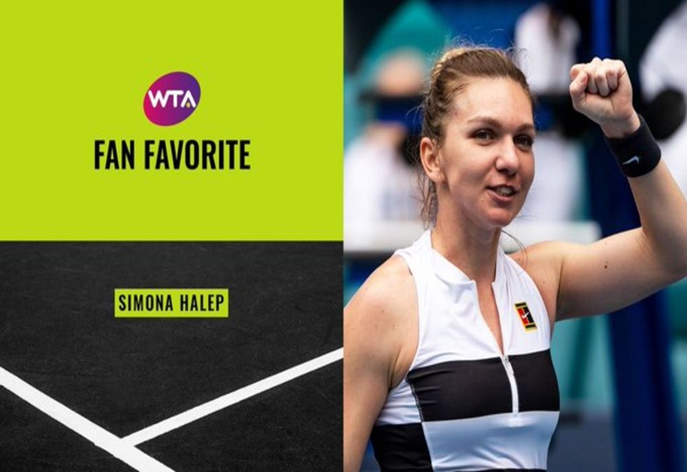 Halep a fost desemnată pentru a treia oară consecutiv favorita fanilor