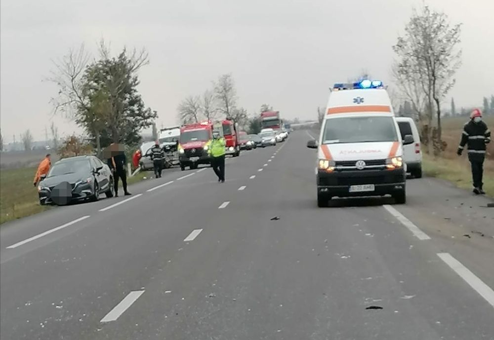 FOTO| Accident teribil în Ialomița. 4 persoane rănite