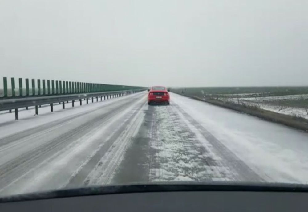 Atenție, șoferi! Ploaie înghețată pe Autostrada A2 București - Constanța