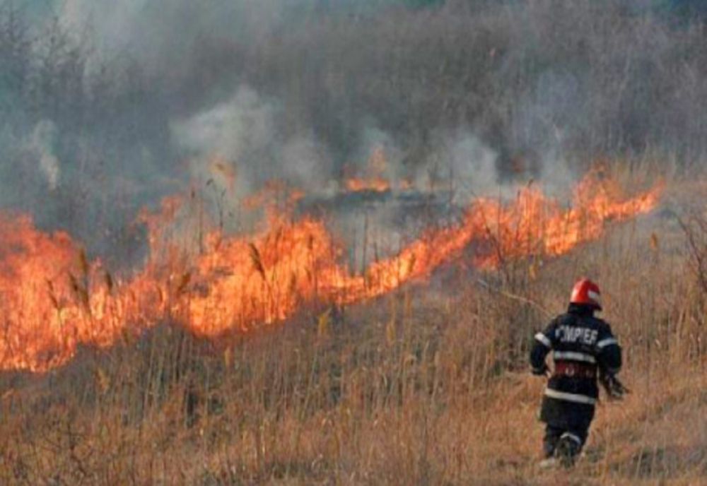 Incendiile de vegetație uscată iau amploare în Ialomița