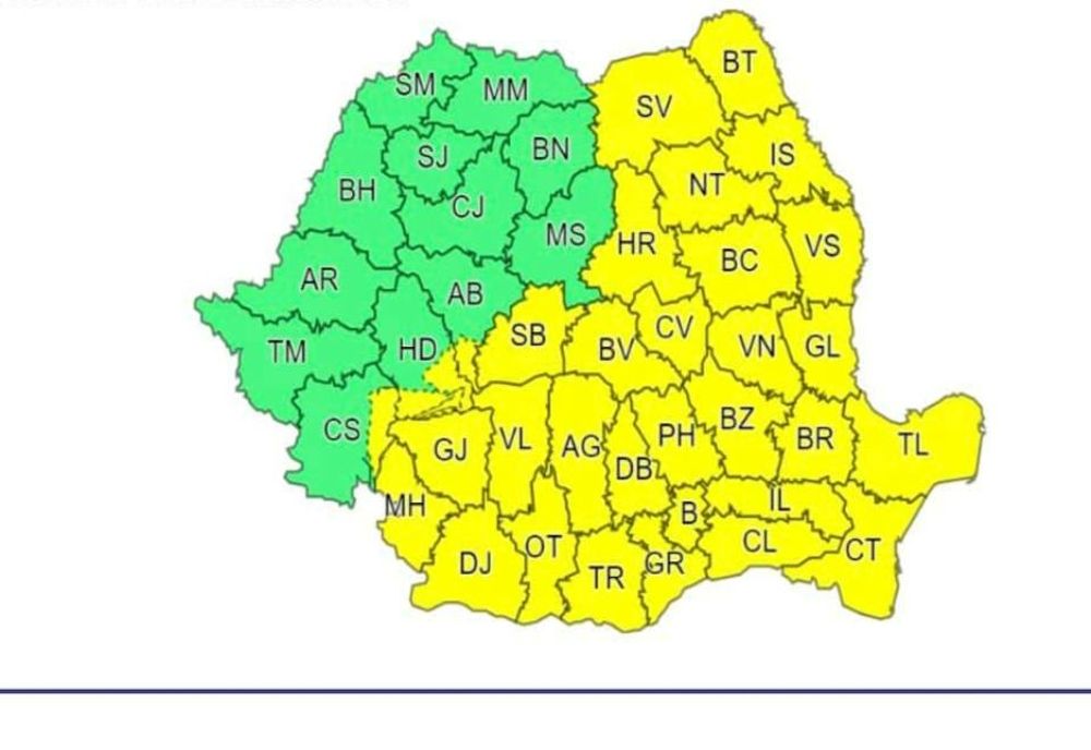 Ialomița sub Cod Galben de vijelii, grindină şi ploi torenţiale
