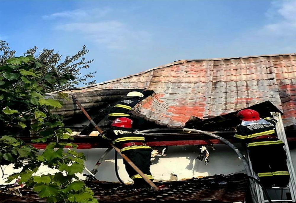 FOTO Incendiu la o casă din Țăndărei