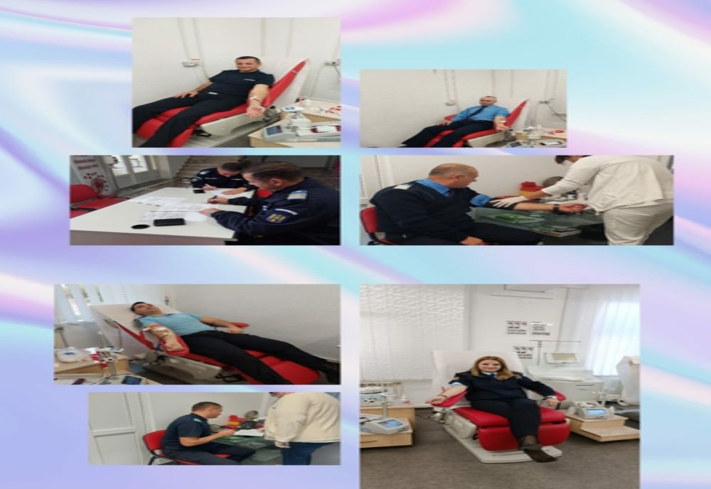 Salvează o viață! Jandarmii ialomițeni au donat din nou sânge