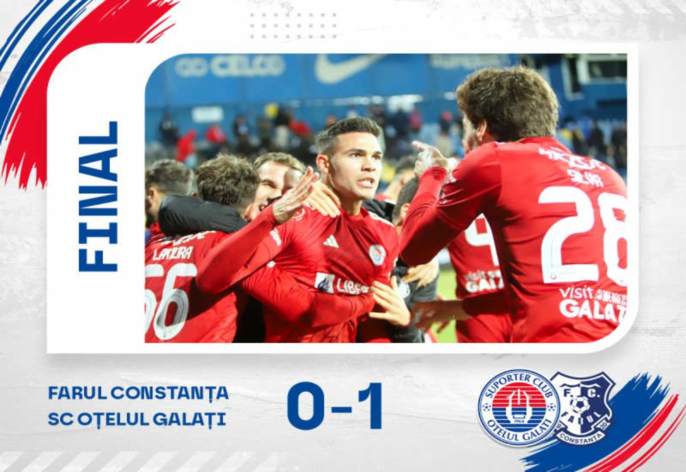 FOTBAL: OŢELUL GALAŢI A DAT LOVITURA ÎN ULTIMUL MINUT LA MECIUL CU FARUL, DIN SUPERLIGĂ