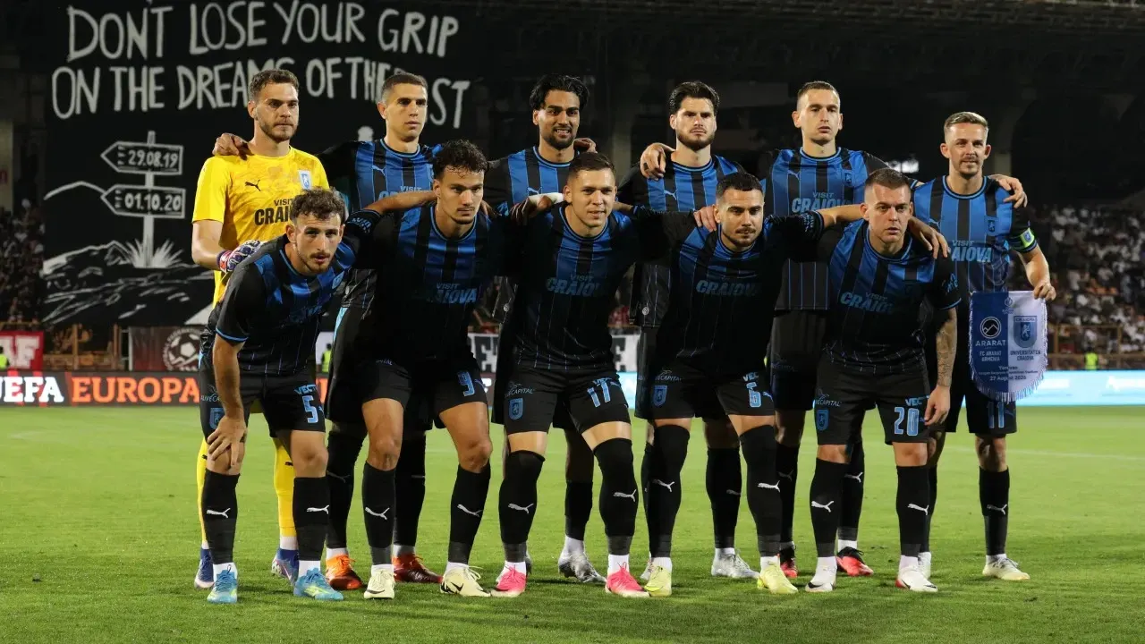 Patru jucători de la Universitatea Craiova, în echipa ideală a etapei după victoria cu FCSB