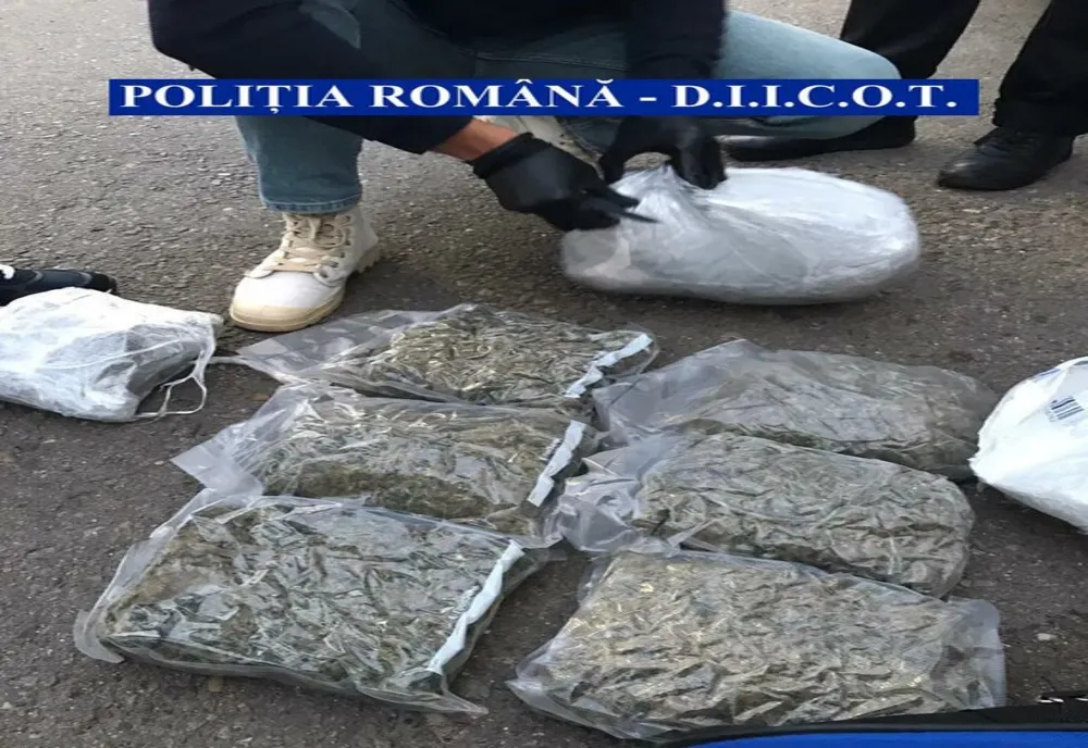 FOTO| Captură impresionantă a DIICOT Ialomița. Patru kilograme de droguri găsite într-un colet trimis din Spania