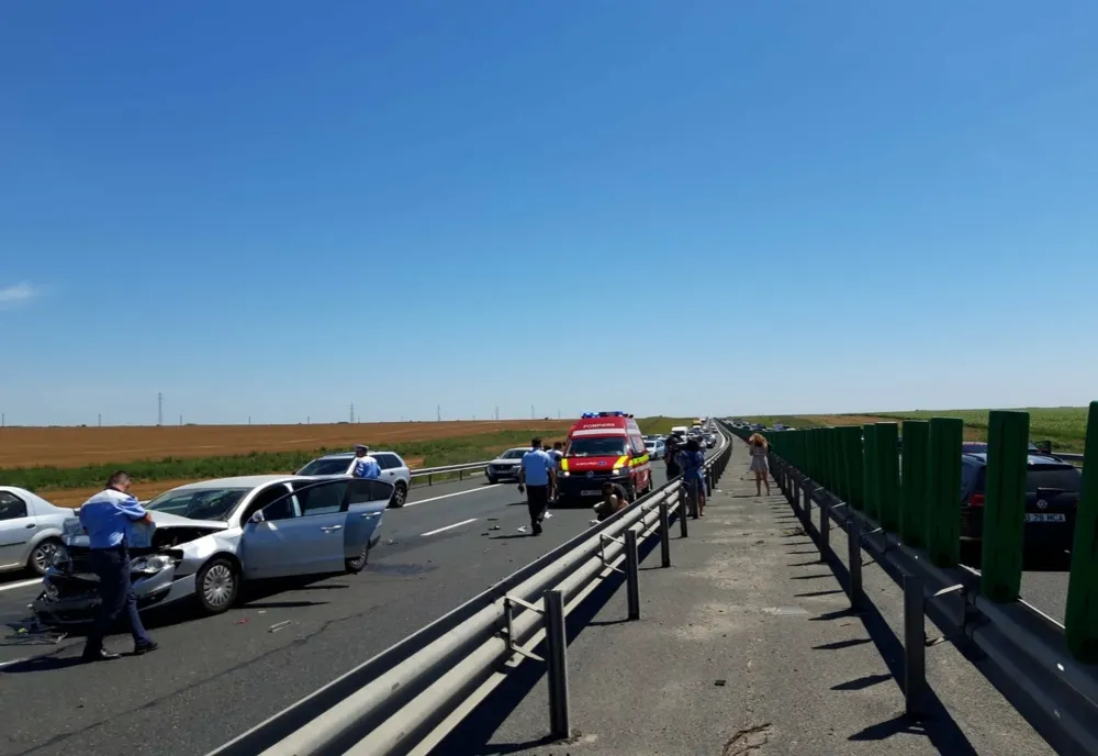 Accident pe A2 pe drumul spre mare