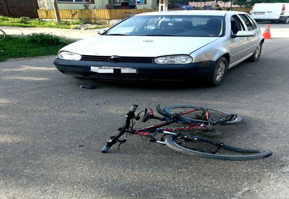 Copil pe bicicletă, accidentat de un șofer băut