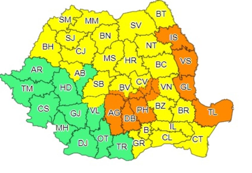 Avertizare de vreme instabilă 