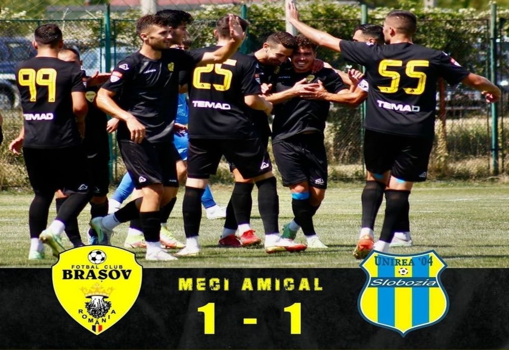 FC Brașov - Unirea Slobozia, 1-1, într-un meci amical