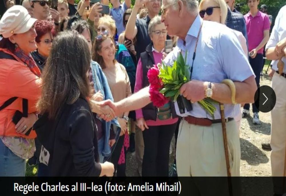 Regele Charles, pe Valea Zălanului. Suveranul britanic a fost întâmpinat de localnici - VIDEO