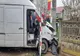 FOTO Impact violent între o autoutilitară și un TIR. Două victime