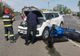 Accident șocant între o motocicletă și un autoturism